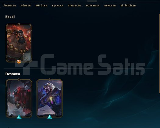 TR HAZIR UNRANKED 9 SKIN 1 EBEDİ
