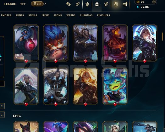 EUW / 136 LVL + 142 SKİN + FISTIK HESAP + MAİL