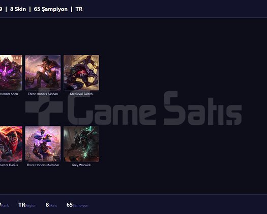 TR / 39 LVL + 8 SKİN + BRONZE IV + MAİL !!