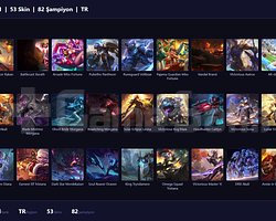 TR / 191 LVL + 53 SKİN + UNRANKED + MAİL !!