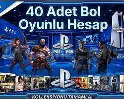 40 Adet Bol Oyunlu Fırsat Hesabı PS4/PS5/PRO