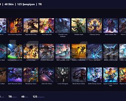 TR / 149 LVL + 48 SKİN + UNRANKED + MAİL !!