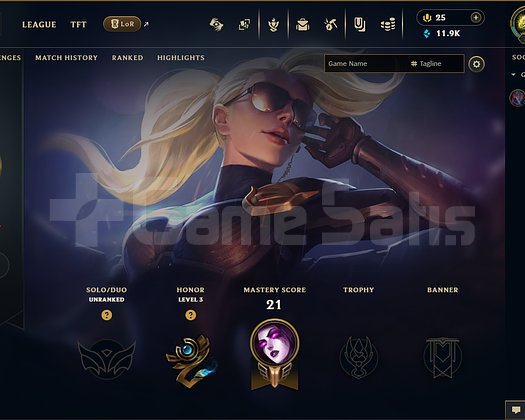 EUW 30 LEVEL RANKED READY HANDMADE 4 SKIN