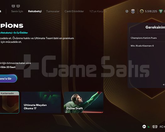 FC 26 PC HESABI WEB APP AÇIK 5.5M COİNS