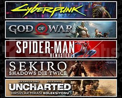 Cyberpunk + GOW + Spider 1 + Sekiro + Uncharted
