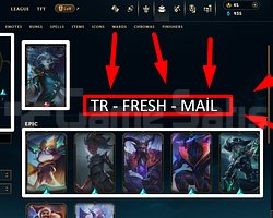TR / 39 LVL + 9 SKİN + FRESH + DERECESİZ + MAİL !