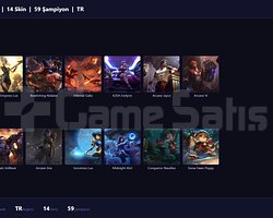 TR / 72 LVL + 14 SKİN + DEMİR MMR + MAİL ONAYSIZ !