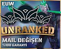 EUW / +30 LVL + DERECESİZ + BOTSUZ + BAN YEMEZ !!