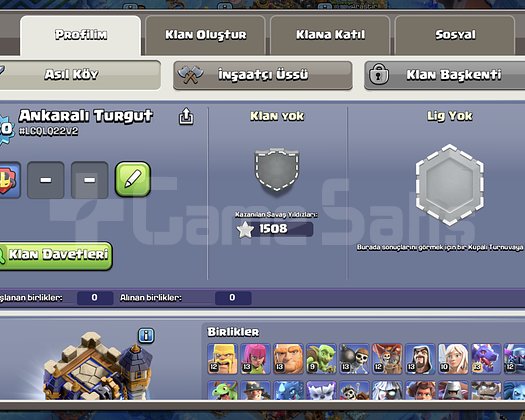220 lvl emek coc Hesabım