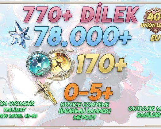 EU UL45+ | 770+ Wish 78000+ Astrite + 170 Tides