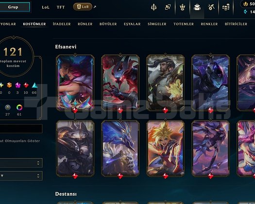 2 MİLYON KAİSA 523 LVL MASTER 121 SKIN HESAP +MAİL