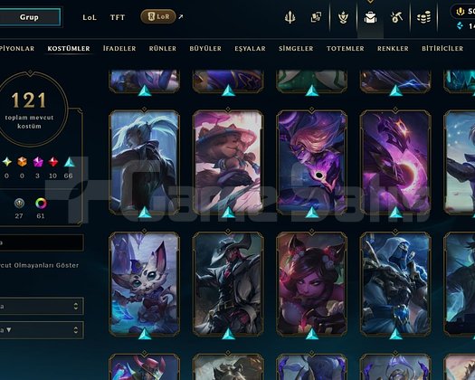 2 MİLYON KAİSA 523 LVL MASTER 121 SKIN HESAP +MAİL