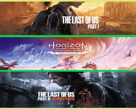The Last of Us Part I + Horizon F.+ Tlou Part 2