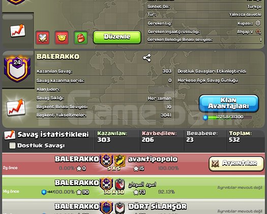24 LVL KRİSTAL 1 LİGLİ KLAN