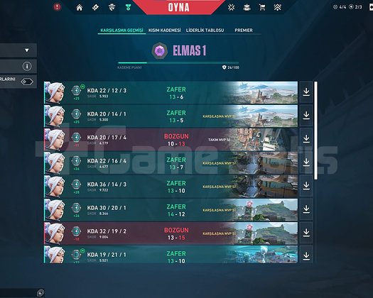 TR - ELMAS 1 - HIGH MMR - MAIL DEĞİŞEN!