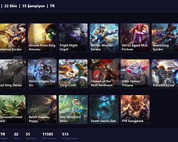TR / 65 LVL + 22 SKİN + DEMİR MMR !!!