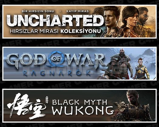 Uncharted + Ragnarök + Black Myth Wukong