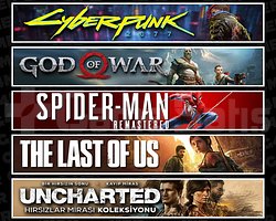 Cyberpunk + GOW + Spider 1 + TLOU1 + Uncharted