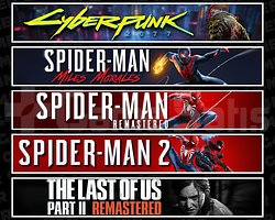 Cyberpunk + Miles + Spider 1 + Spider 2 + TLOU2