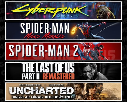 Cyberpunk + Miles + Spider 2 + TLOU2 + Uncharted