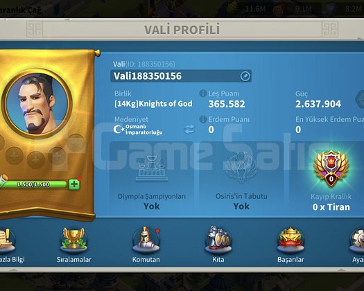 2.6M Güçlü, Gelişime Açık Satılık RoK Hesabı VIP