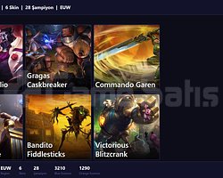 EUW / 42 LVL + 6 SKİN + ESKİ SEZON DİA 4 + MAİL !