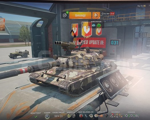 SATILIK WORLD OF TANKS BLİTZ HESABI+1WOT PC HESABI