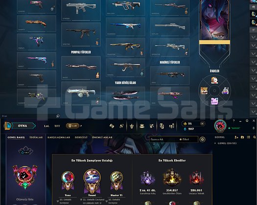 Fırsat Hesabı! Mainlemelik sağlam Valorant + LOL