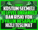 3 YILLIK / UNRANKED FRESH / KOSTÜM SEÇ / +30 LEVEL