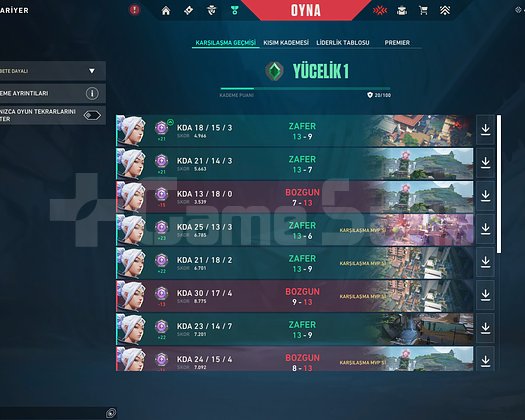 YÜCELİK 1 VALORANT GO 1 BIÇAKLI HESAP
