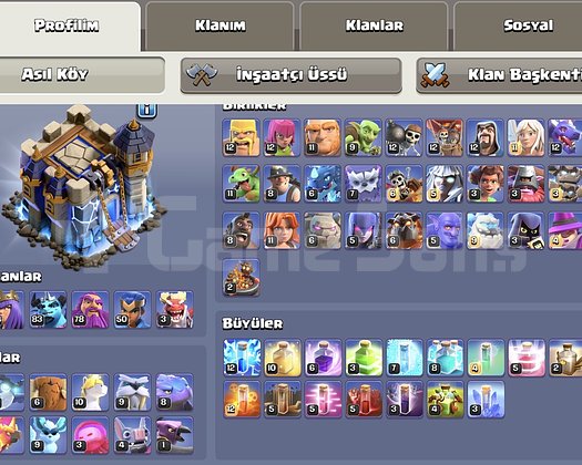 18 ana savunmalar Max 246lvl efsane hesap