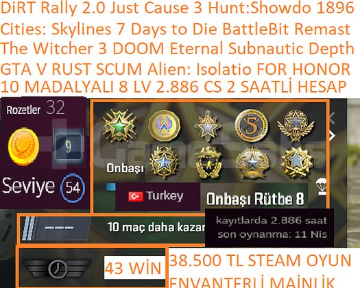 54 LV STEAM ÖZEL GTA V RUST SCUM Alien Isolation