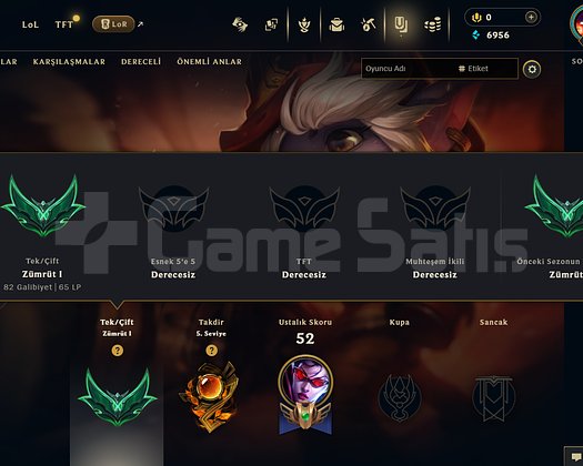 EUW - ZÜMRÜT 1 - 68WR - 11 SKIN - MAIL DEVIRLI