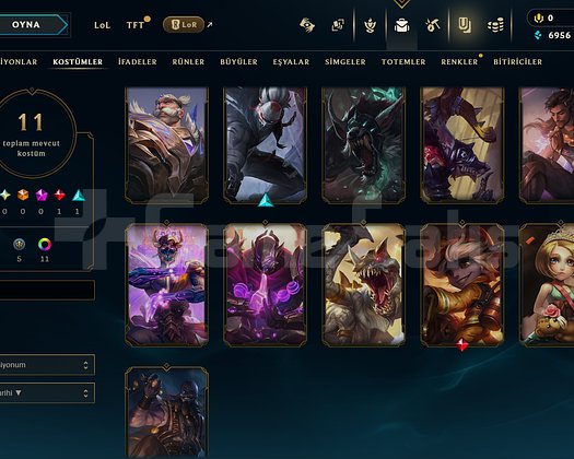 EUW - ZÜMRÜT 1 - 68WR - 11 SKIN - MAIL DEVIRLI