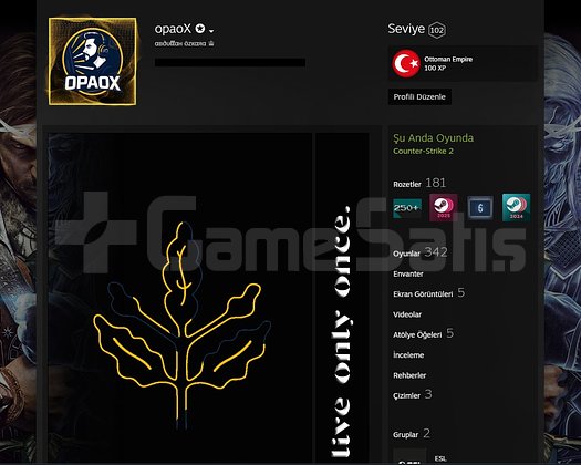 CS ENVANTERLİ 102 SEVİYE STEAM HESABI