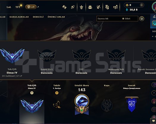 EUW / DIAMOND 4 / +27 LP GAIN/ AZ MAÇ YÜKSEK MMR