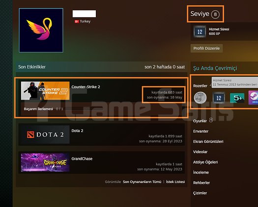 FACEİT+ 7 MADALYA 245 WİN 683 SAAT SEÇKİN
