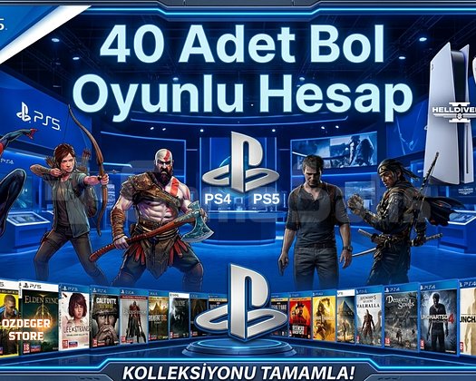 40 Adet Bol Oyunlu Fırsat Hesabı PS4/PS5/PRO