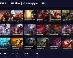 TR / 31 LVL + 118 SKİN + UNRANKED + 2022 ÇAR!!