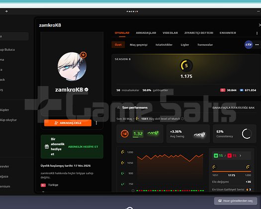 2003 açılım Faceit premium 5 LV temiz cs2 hesabı