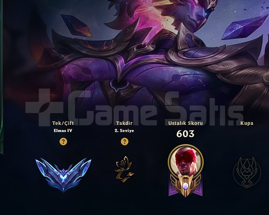 LoL elmas hesap satışı main hesaptır