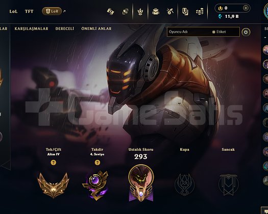 Gold 3 bol skinli ilk mailli tr hesap