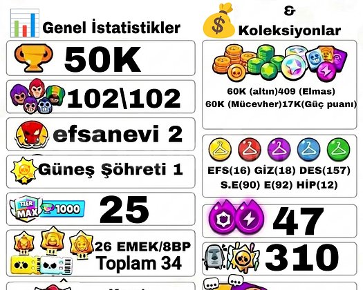 50K KUPA | 47 HİPERŞARJ | 409 ELMAS | 60K ALTIN