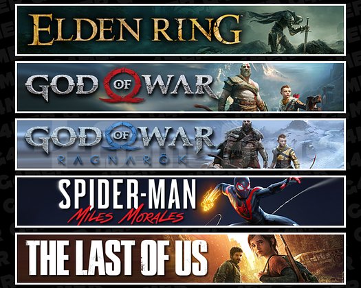 Elden + GOW + Ragnarök + Miles + TLOU1