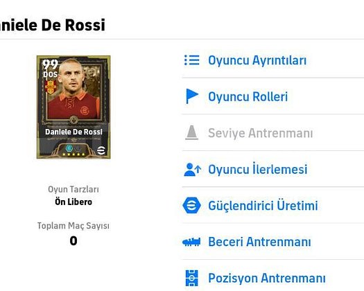 106 DE ROSSİ KASMALIK HESAP