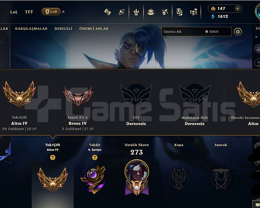 EUW GOLD4 MAİNLİK HESAP 128 SKİN GELEN LP YÜKSEK