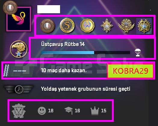 FACEİT+26K OYUN+ 6 MADALYA 273 WİN 980 SAAT SEÇKİN