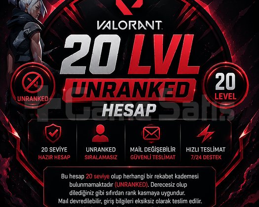 VALORANT 20 LEVEL UNRANKED HESAP