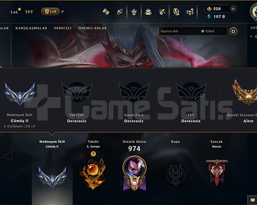 457 KOSTÜM 107K ÖZ 571 LVL EFSANE DOLU MAİL HESAP