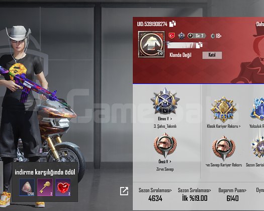 PUBG BAPE VE HARLEY Lİ NADİR HESAP